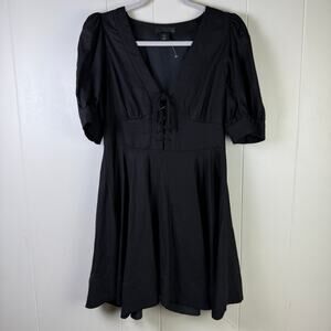 House of Harlow 1960 Women’s Linen Blend Puff Sleeve Mini Dress‎ Size 8